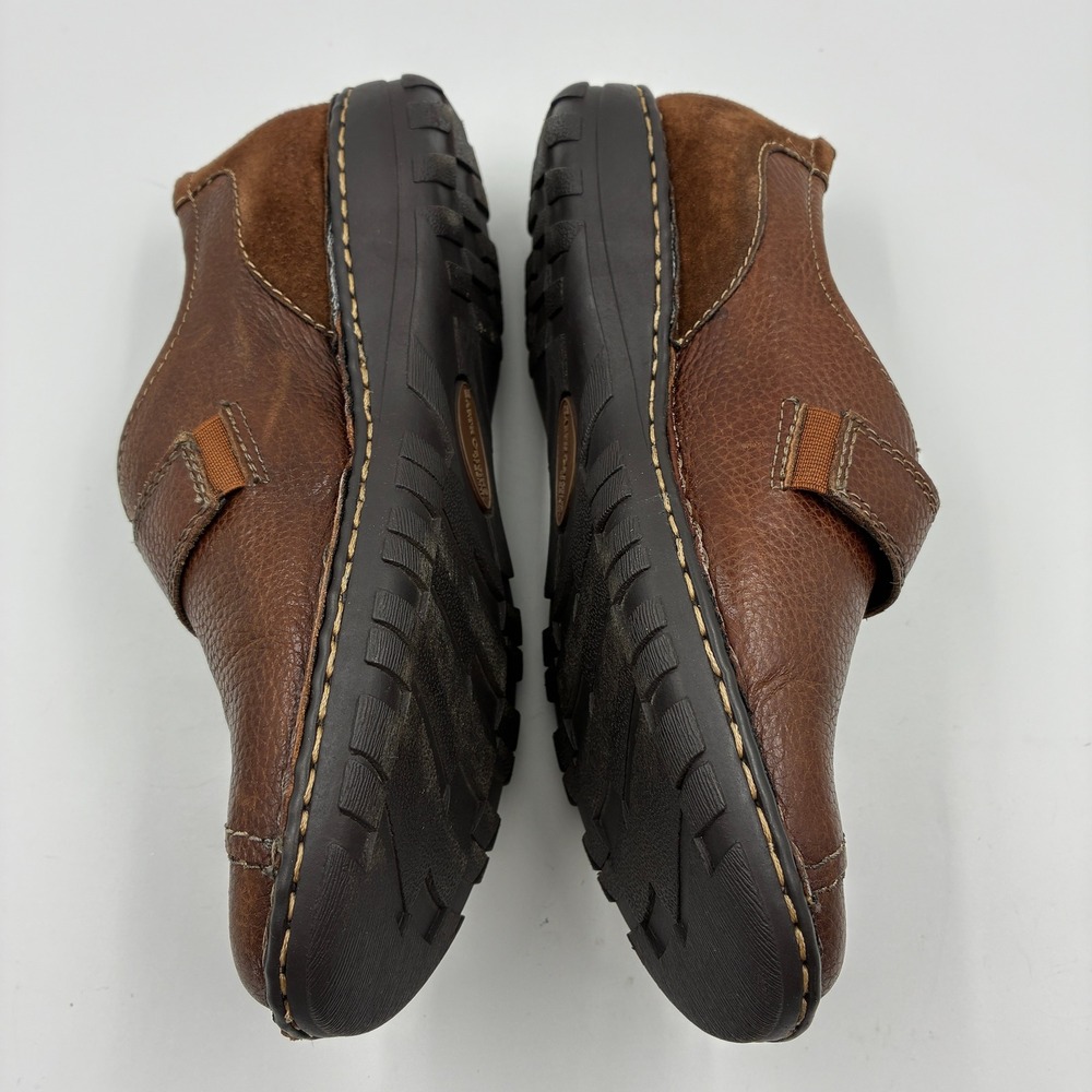Earth Origins Evelyn Brown Leather Loafers Shoes Womens 9M 2014F Hook Loop Strap - Picture 14 of 16